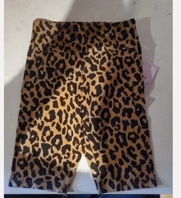 Good Luck Gem Pants - good luck gem leopard print bike short xs NEW elastic waist activewear workout